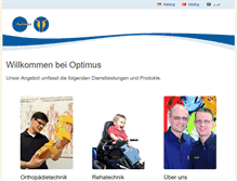 Tablet Screenshot of optimus-ot.de